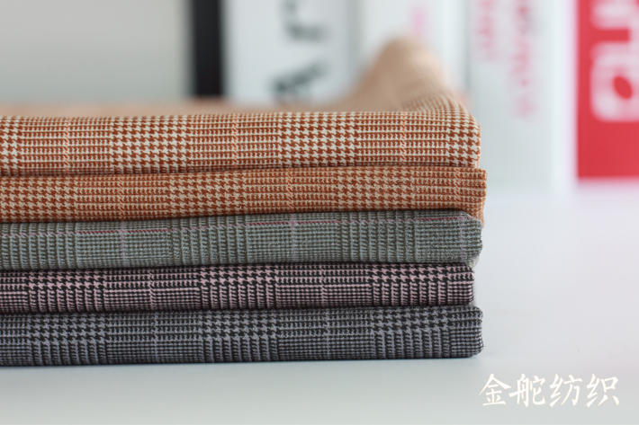 印花千鸟格麂皮绒 印花千鸟格麂皮绒