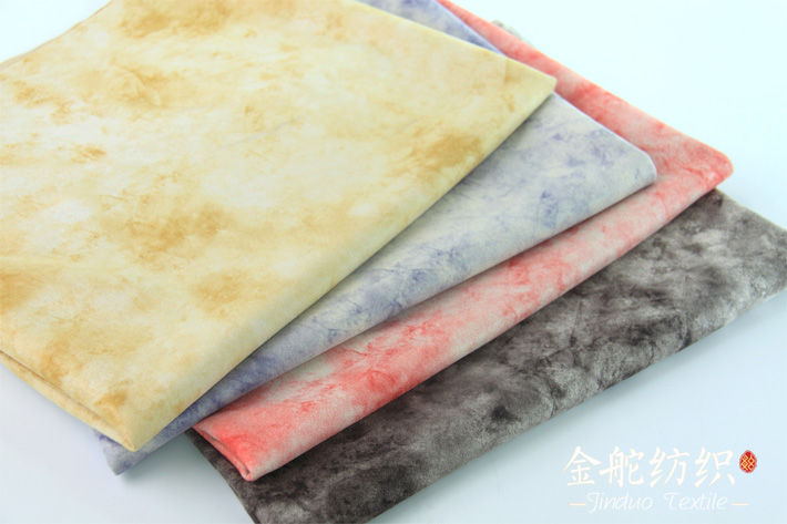 印花麂皮绒水墨风正面概况 印花麂皮绒水墨风正面概况