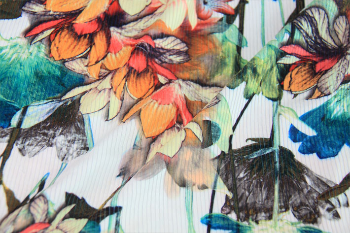 条绒与植物花型相结合 条绒与植物花型相结合