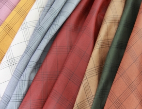 针织 空气层麂皮绒面料 格子 连衣裙2018春新款女 大衣  现货