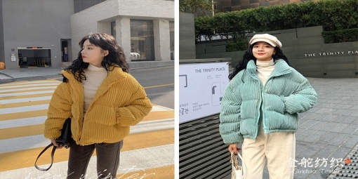 暖冬时节，不想穿羽绒服，那就来件粗条灯芯绒外套吧！